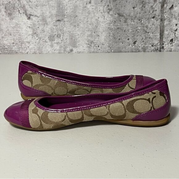 𝅺coach Monogram Cecile Cap Toe Ballet Flat - Picture 3 of 11